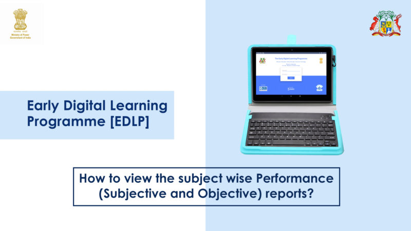How to View Subject wise performance (Subjective and Objective) reports?